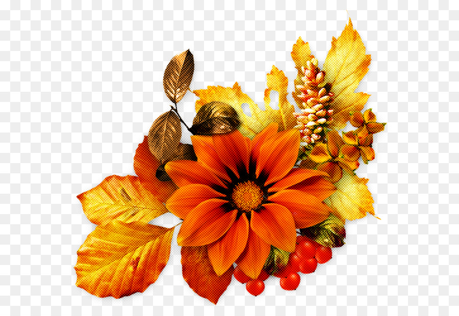 Flores De Otoño，Hojas PNG