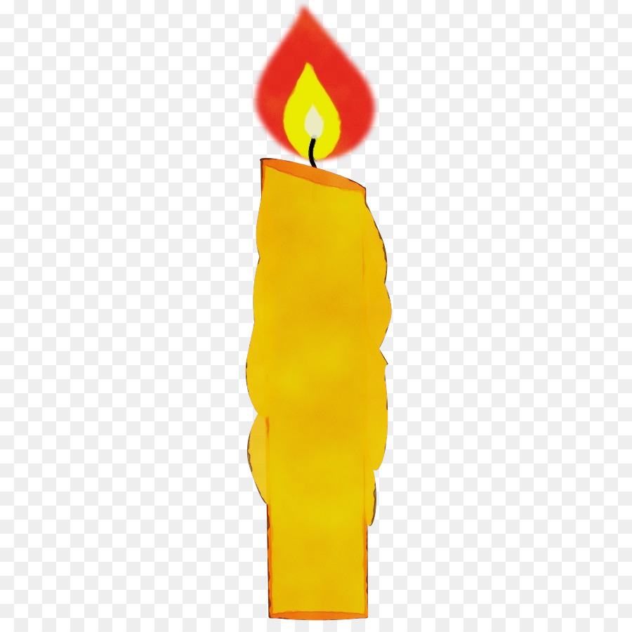 Amarillo，Vela De Cumpleaños PNG