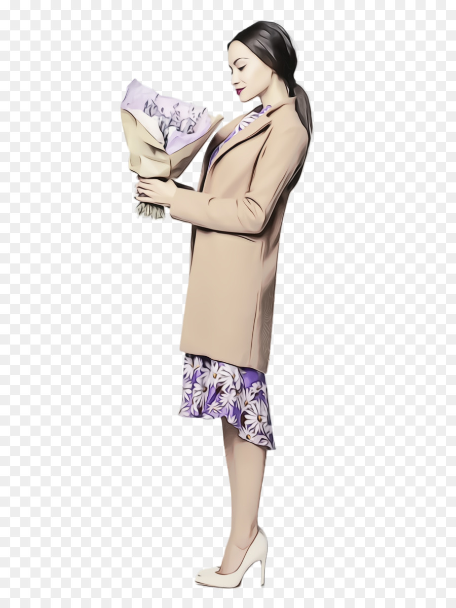 Mujer Con Flores，Ramo PNG