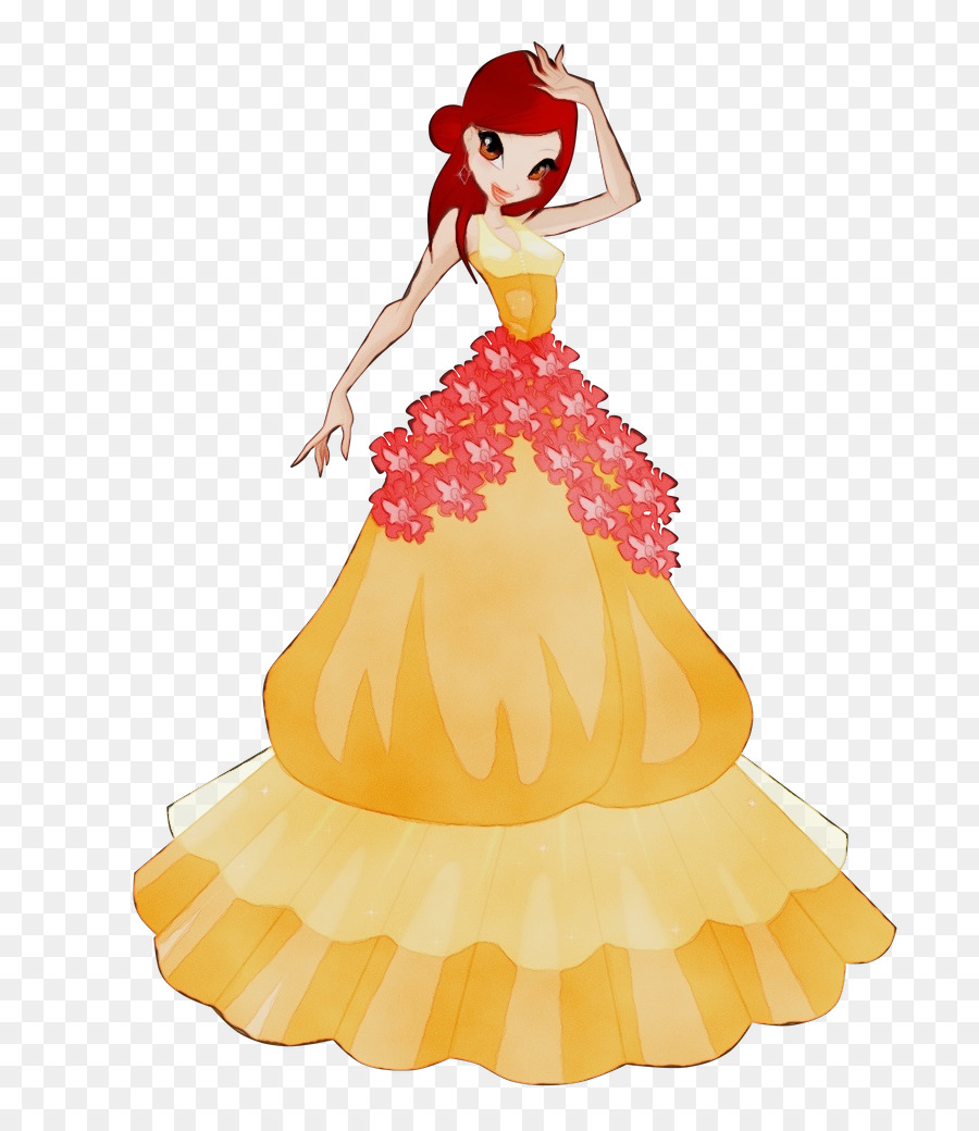 Vestido，Amarillo PNG