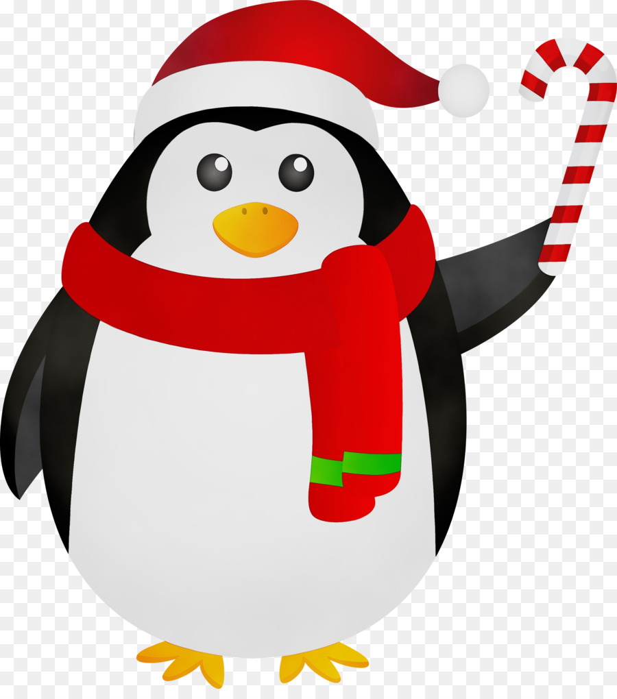 Pingüino，Gorro De Papá Noel PNG