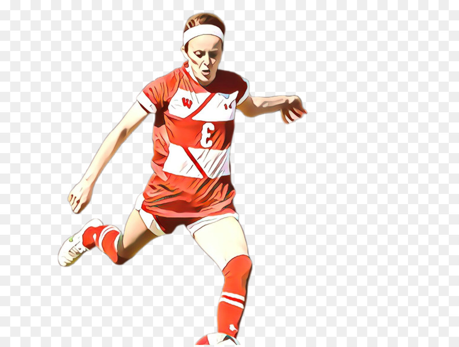 Jugador De Fútbol En Uniforme Rojo，Fútbol PNG