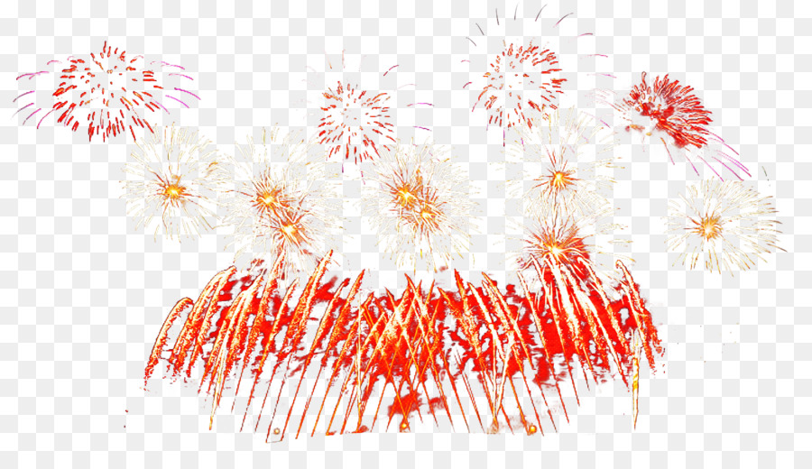 Fuegos Artificiales，Rojo PNG