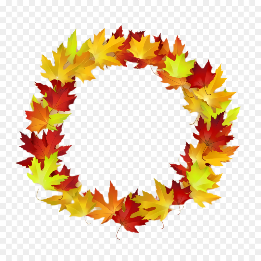 Corona De Otoño，Hojas PNG