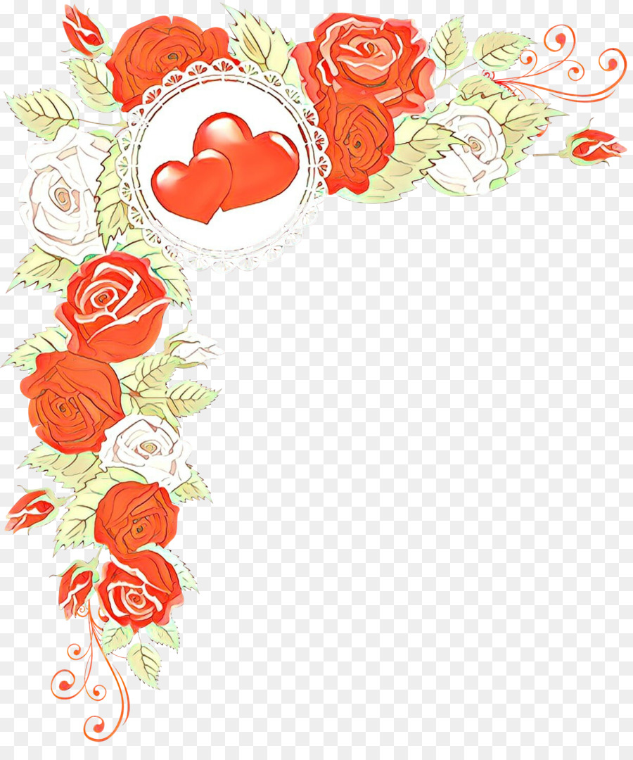 Corazón Con Flores，Rosas PNG