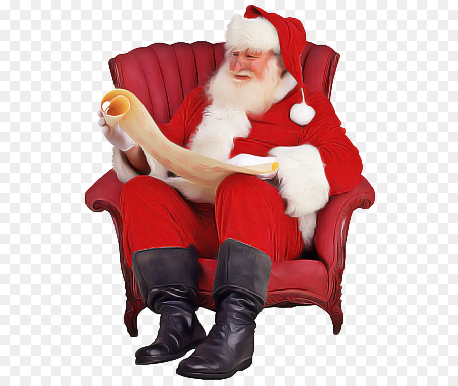 Papá Noel，Rojo PNG