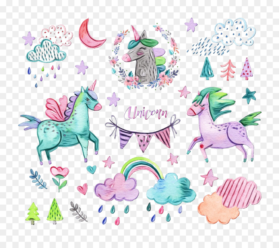 Unicornios Y Arcoiris，Fantasía PNG