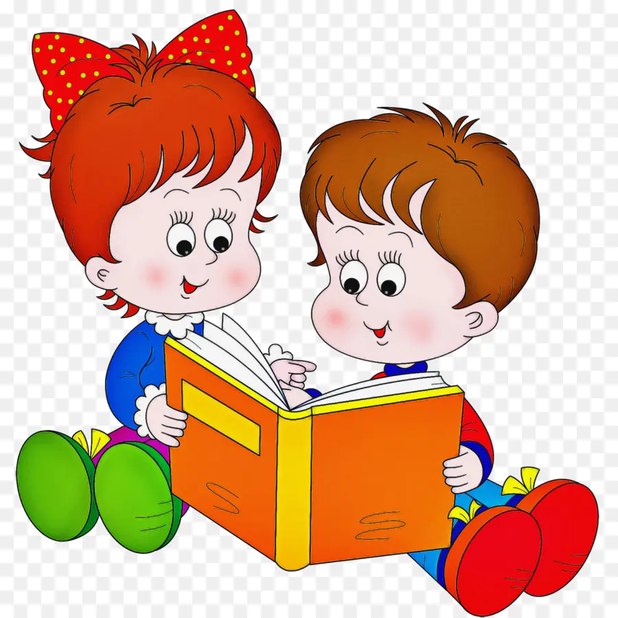 Niños Leyendo，Libro PNG