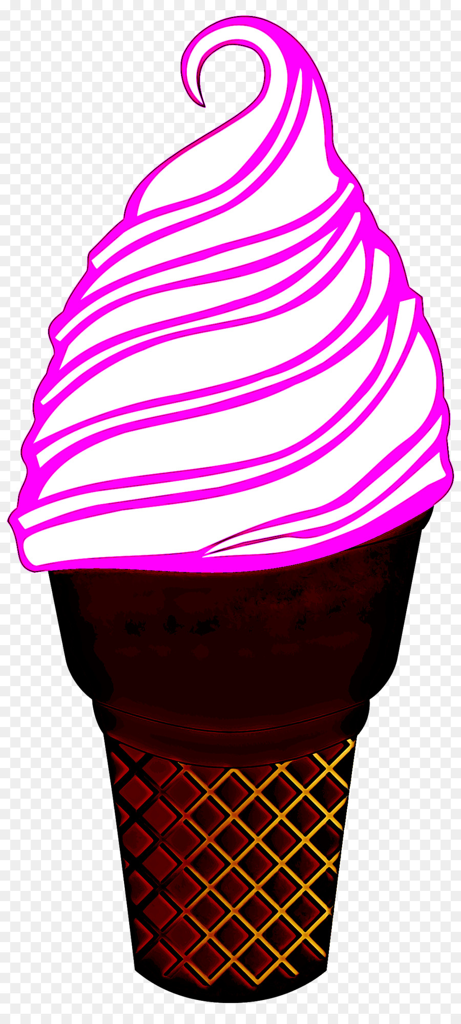 Helados De Servicio Suave，Rosa PNG