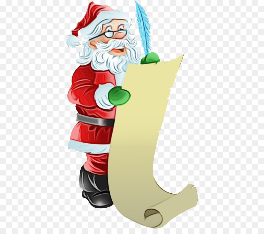 Papá Noel，Calcetín Navideño PNG