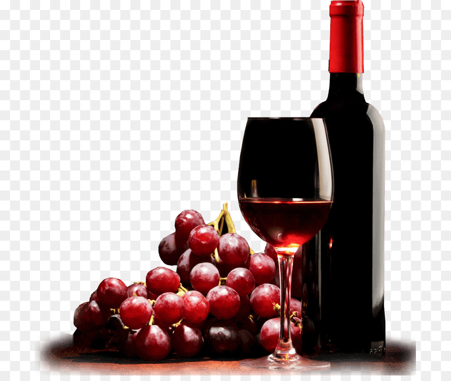 Botella De Vino Y Uvas，Vino Tinto PNG