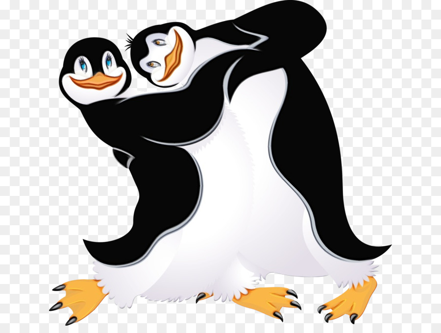 Pingüinos Bailando，En Blanco Y Negro PNG