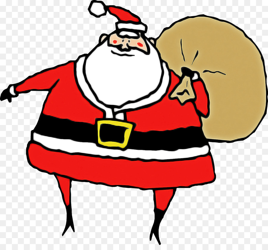 Papá Noel Con Saco，Navidad PNG