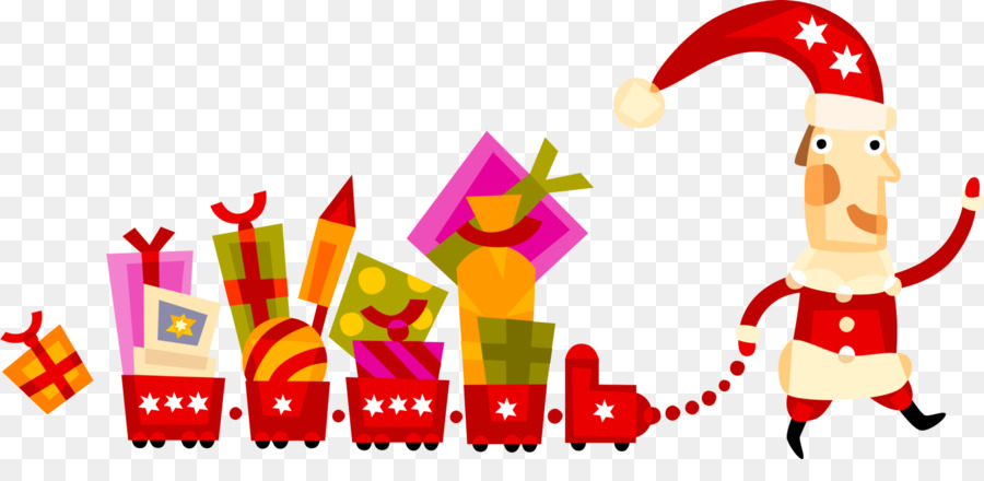 Papá Noel Con Regalos，Navidad PNG