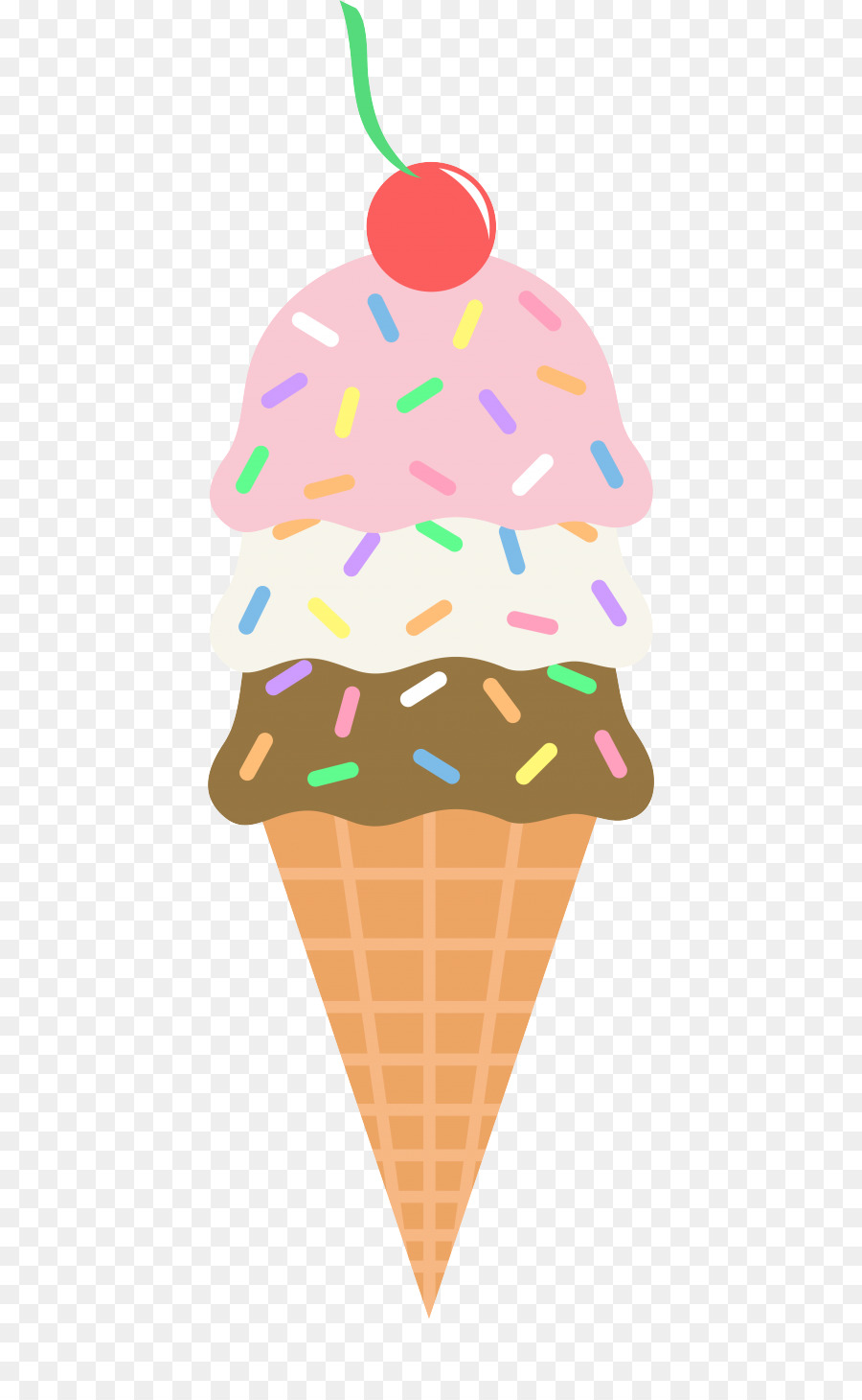 Cucurucho De Helado，Postre Congelado PNG