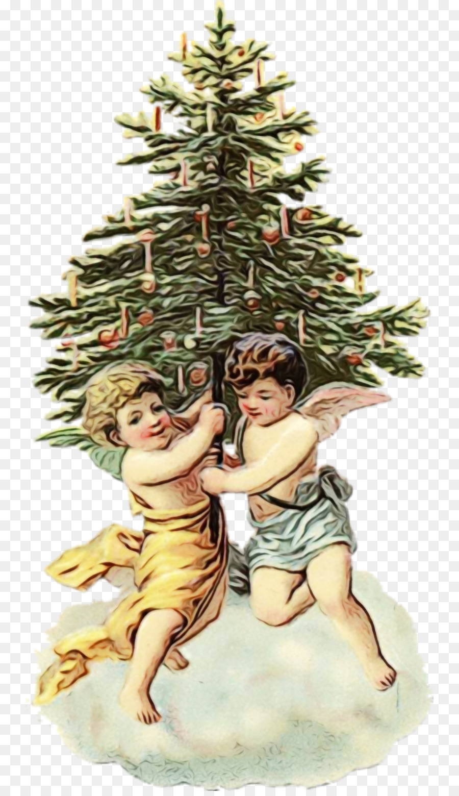 Ángeles De Navidad，árbol PNG