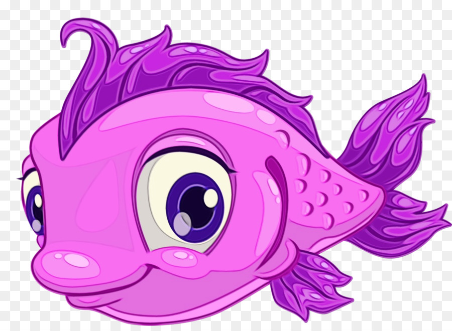 Pez Morado，Dibujos Animados PNG