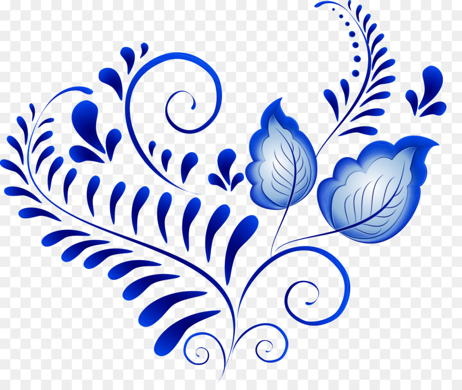 Diseño Floral Azul，Flor PNG