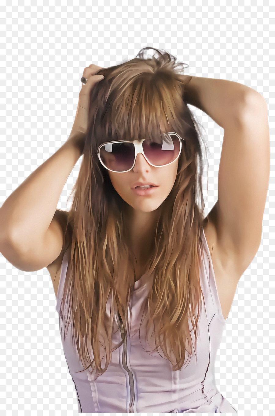 Gafas，Cabello PNG