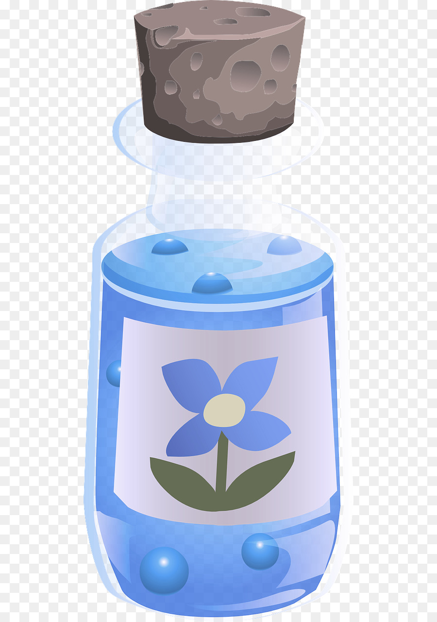 Azul，Botella De Agua PNG