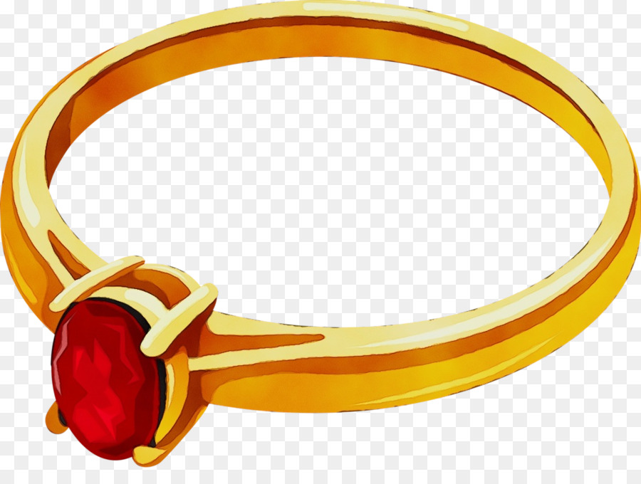 Anillo De Oro Con Gema Roja，Anillo PNG