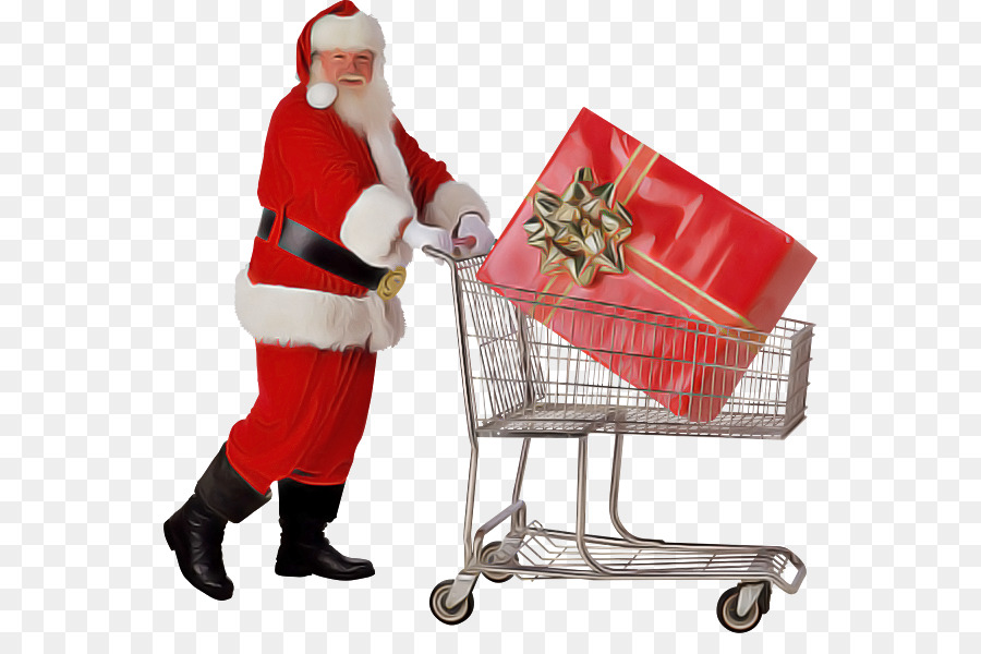 Papá Noel，Carro De La Compra PNG