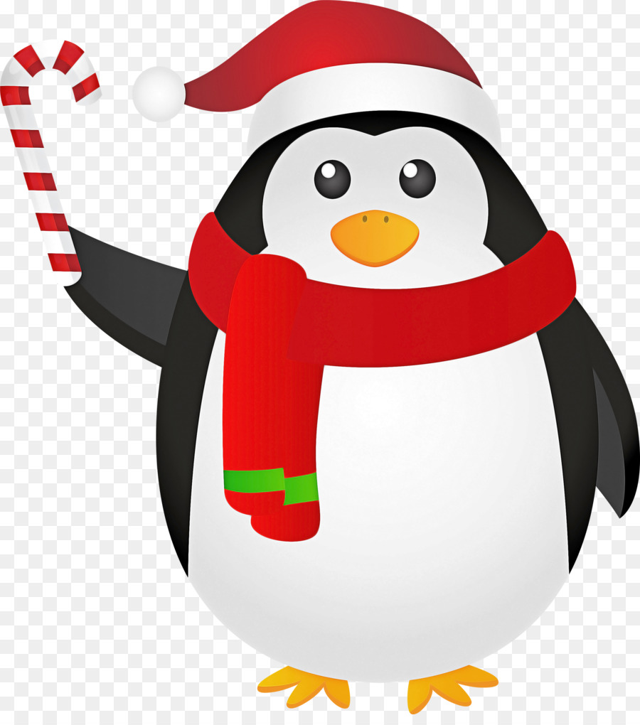 Pingüino，Gorro De Papá Noel PNG