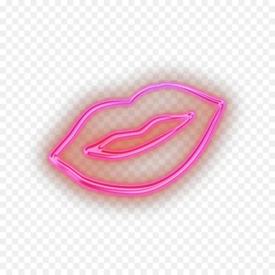 Labios De Neón，Rosa PNG