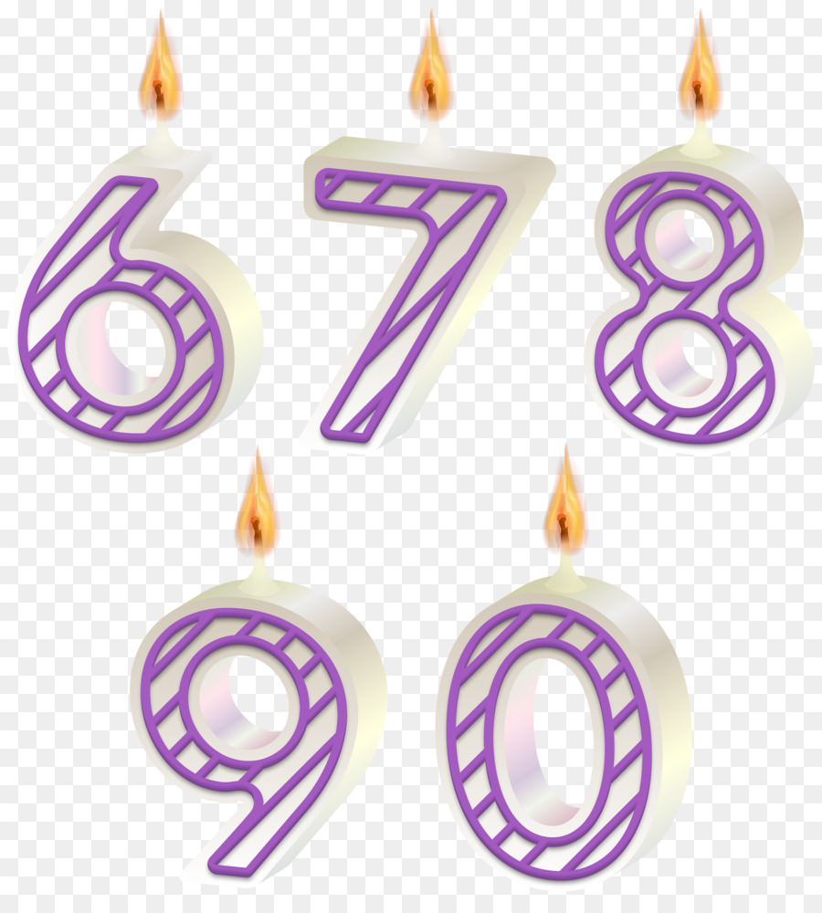 Vela De Cumpleaños，Morado PNG