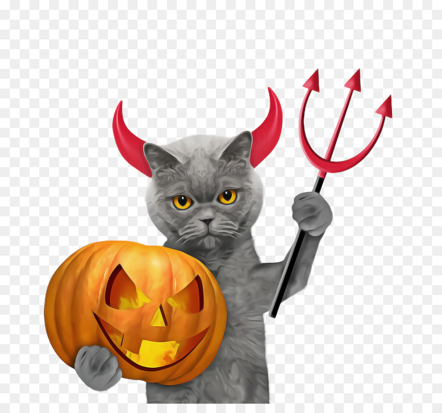 Gato De Halloween，Demonio PNG