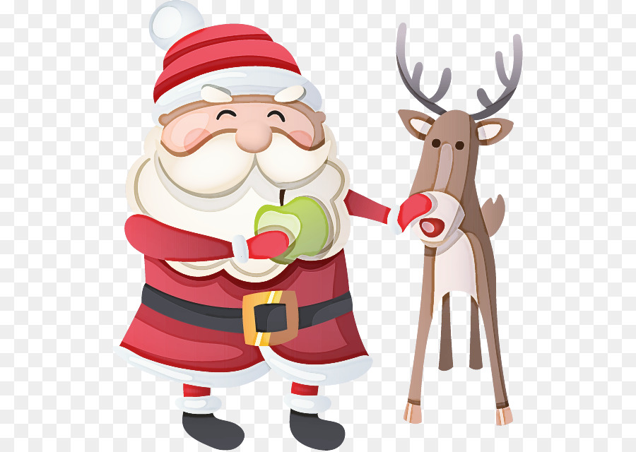 Papá Noel Y Reno，Navidad PNG