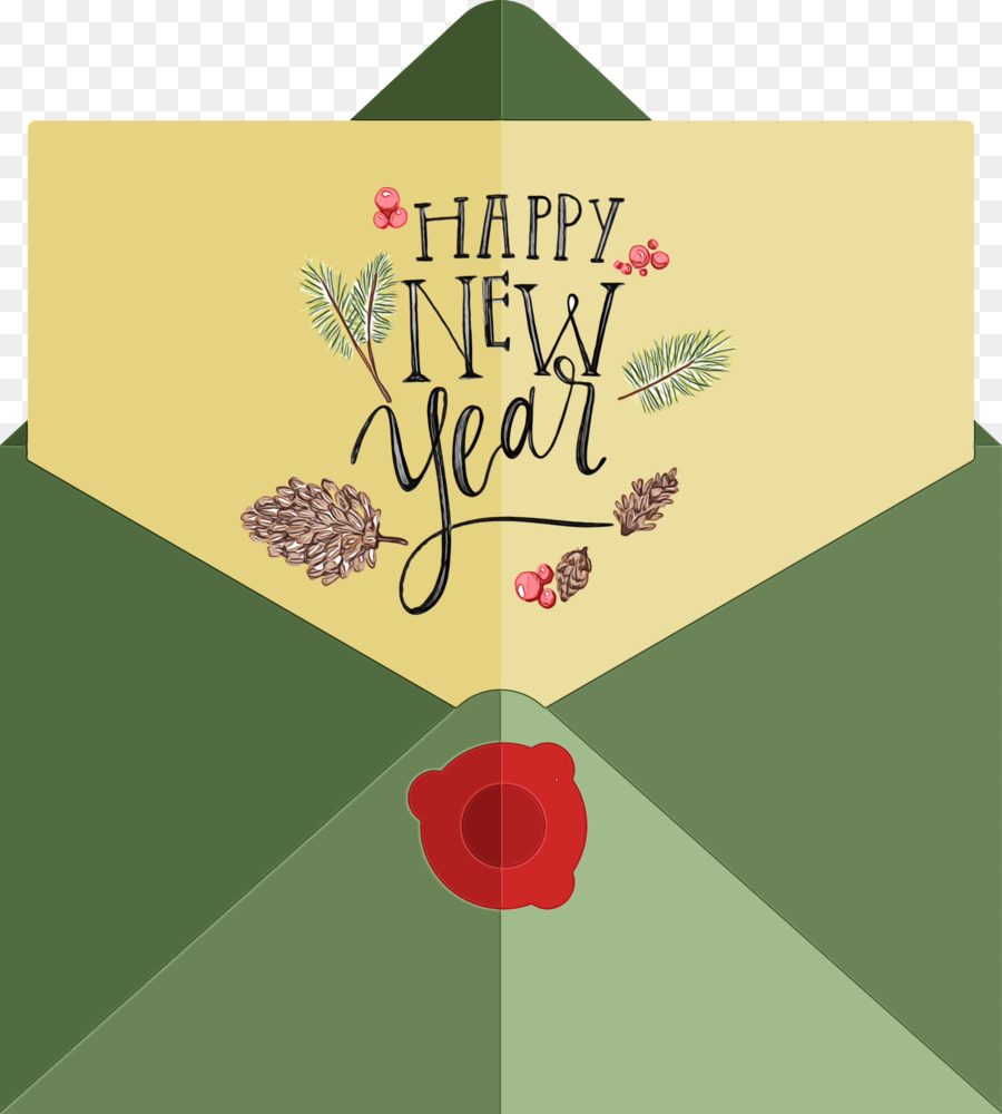 Tarjeta De Año Nuevo，Saludo PNG