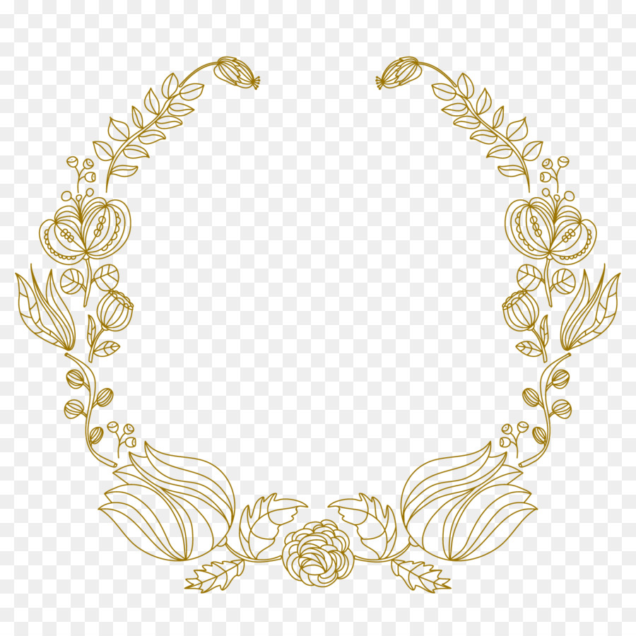 Corona De Flores，Oro PNG