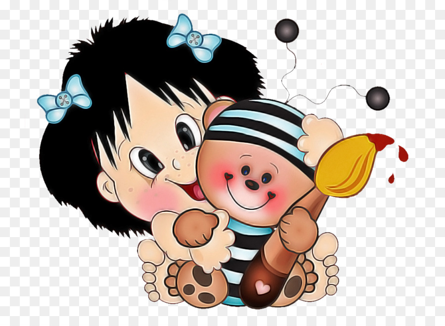 Niña Abrazando Osito De Peluche，Chica PNG