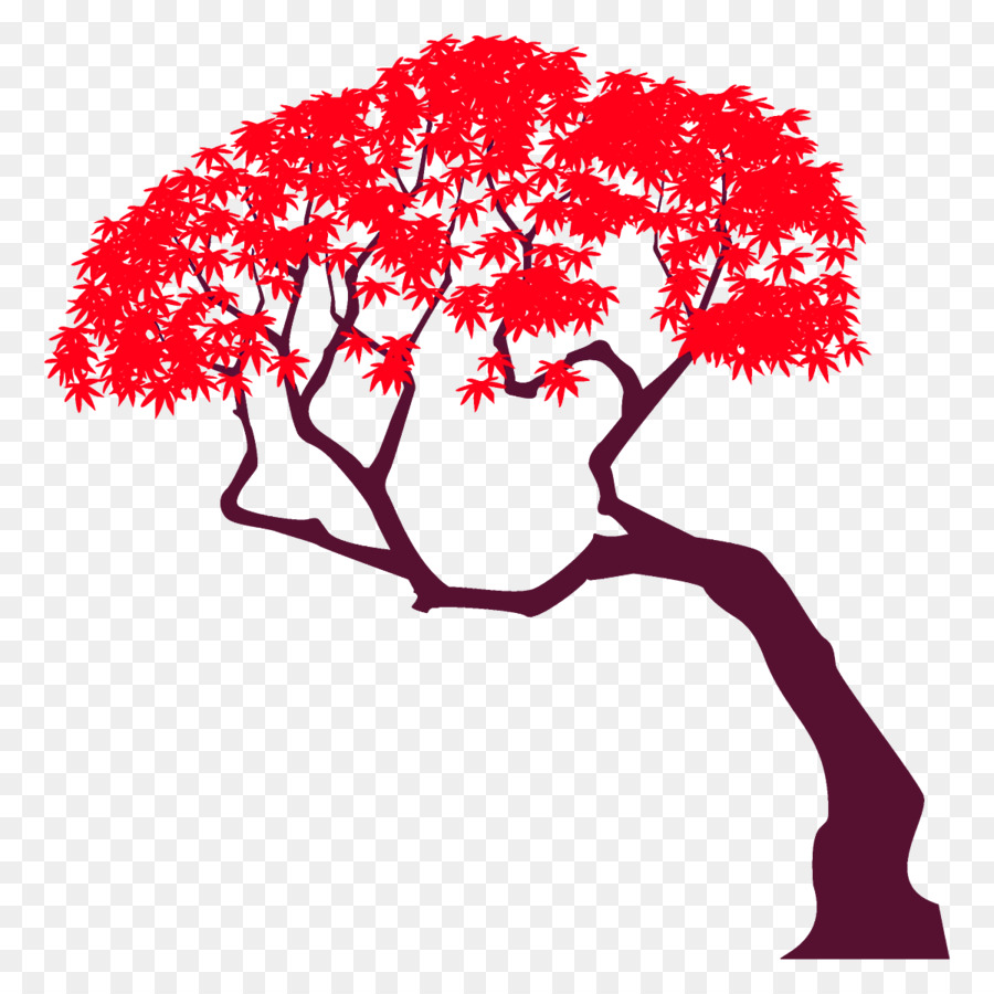 Árbol，Rojo PNG