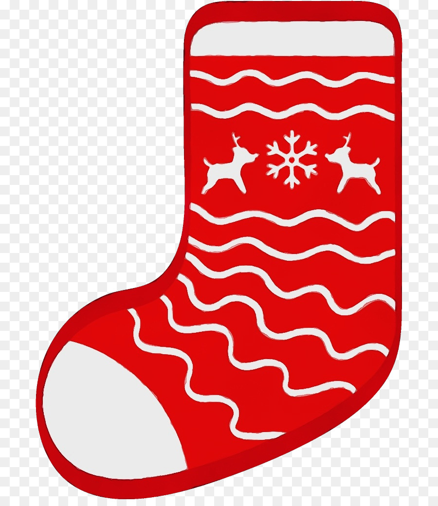 Rojo，Calcetín De Navidad PNG