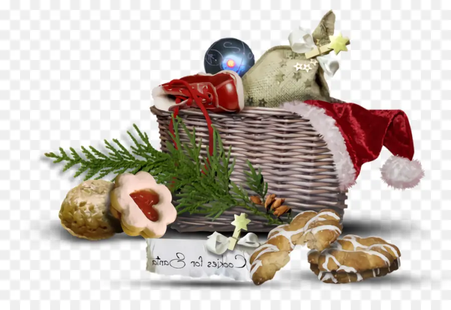 Cesta De Navidad，Galletas PNG