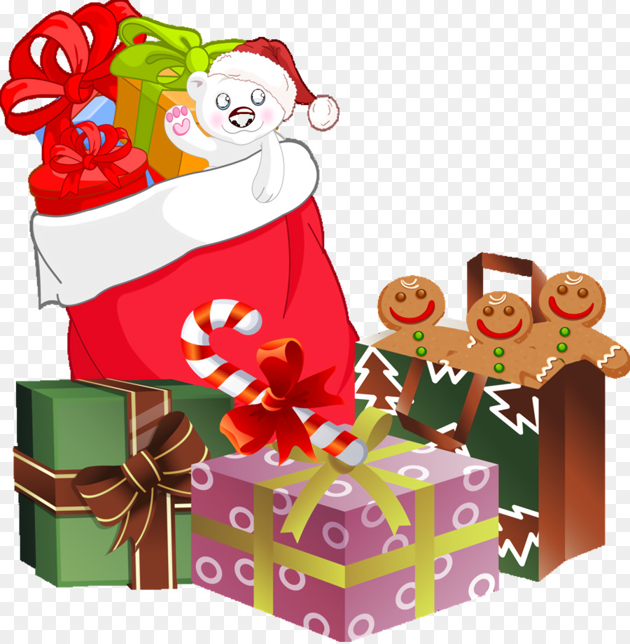 Santa Claus，Presente PNG