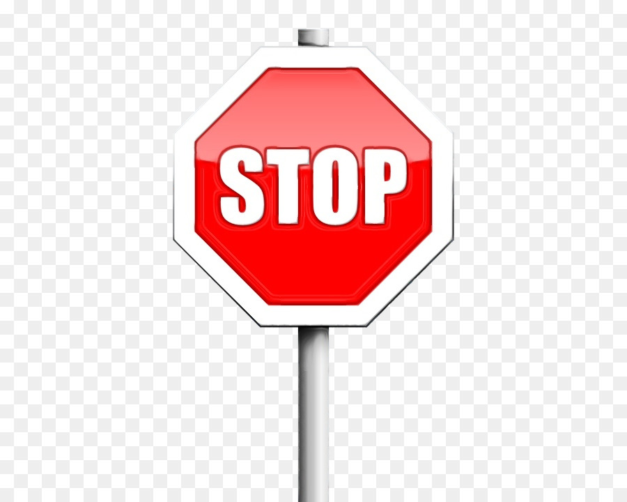 Señal De Stop，Rojo PNG