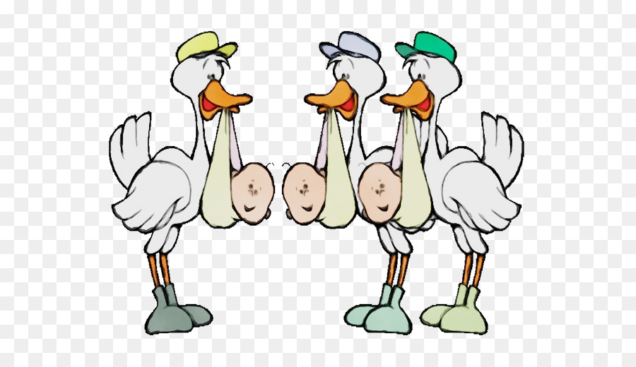 Cigüeñas Con Bebés，Aves PNG