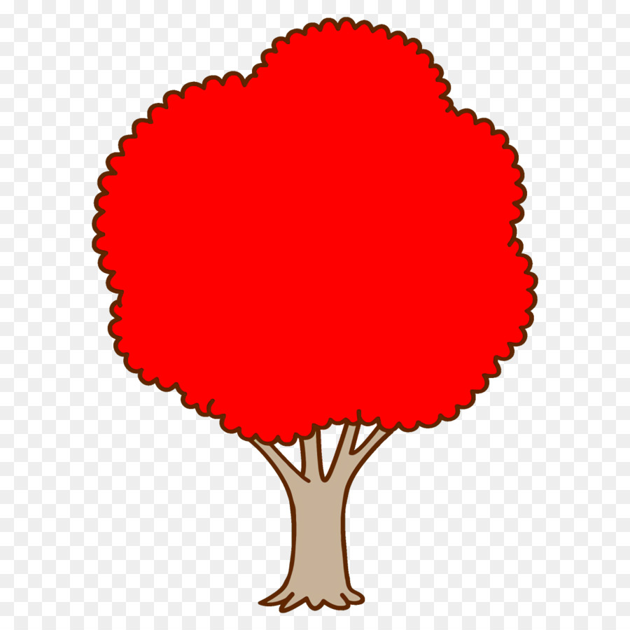 árbol，Rojo PNG