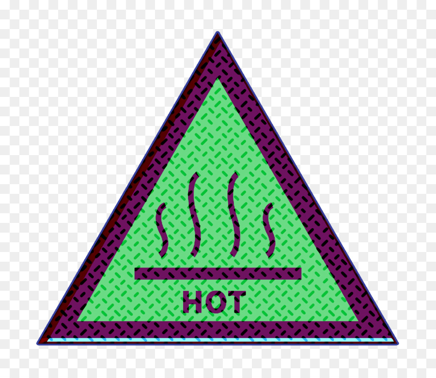 Señal De Advertencia Caliente，Verde PNG