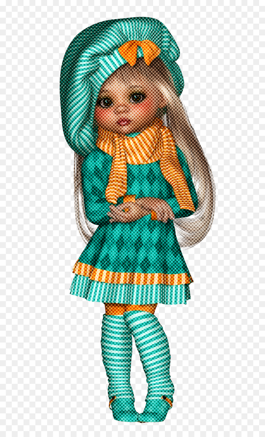 Muñeca，Turquesa PNG