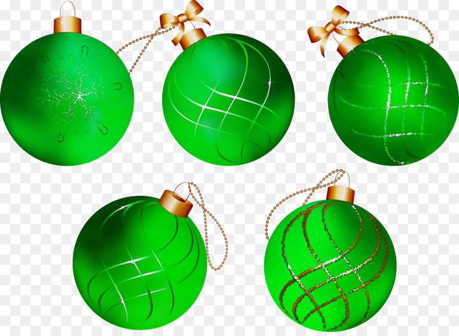 Adornos Navideños Verdes，Navidad PNG