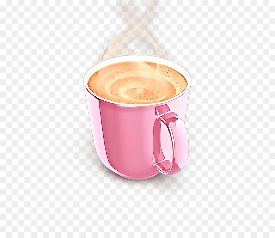 Taza De Café Rosa，Vapor PNG