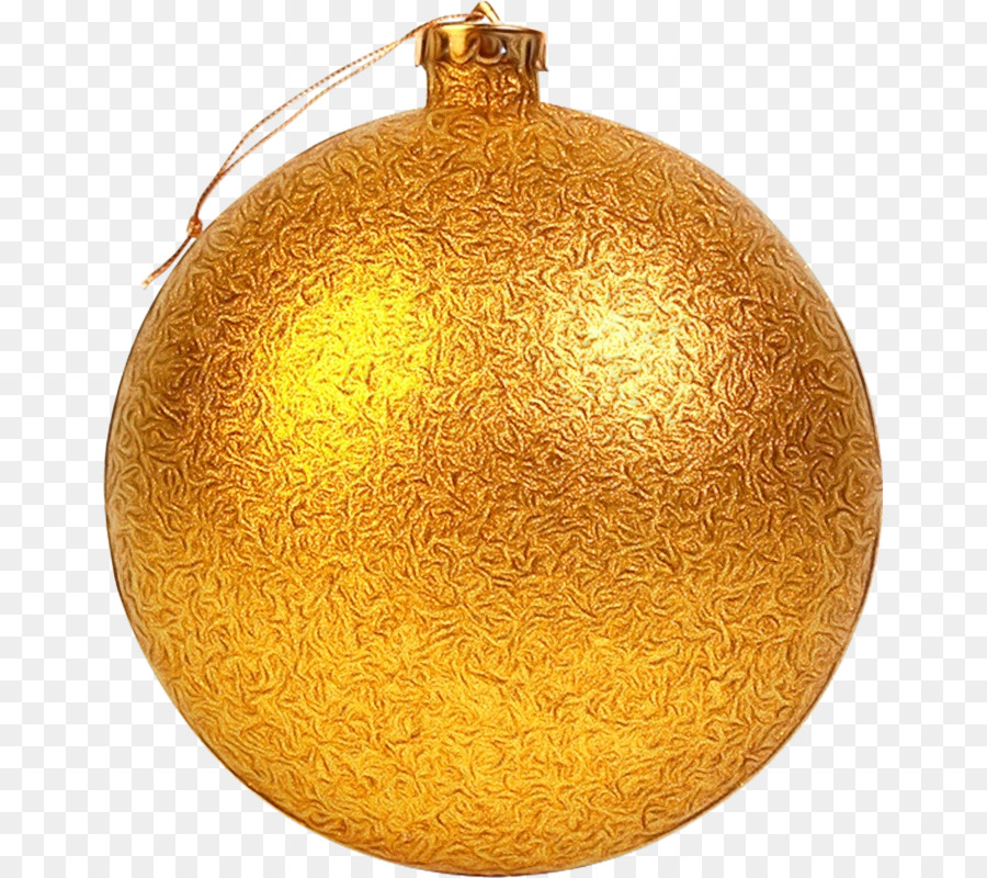 Adorno De Navidad，Oro PNG