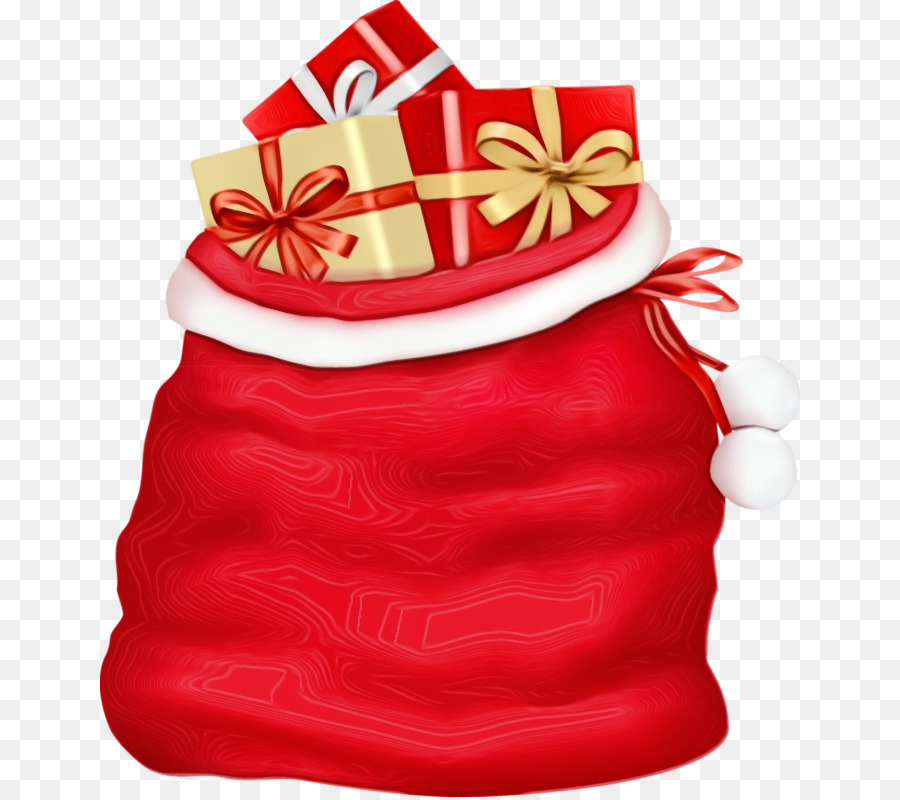 Rojo，Calcetín De Navidad PNG