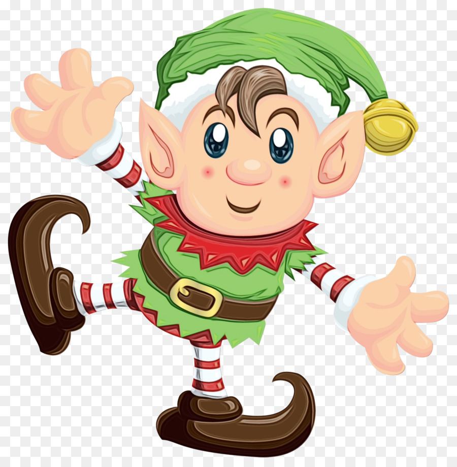 Elfo Navideño，Sombrero Verde PNG