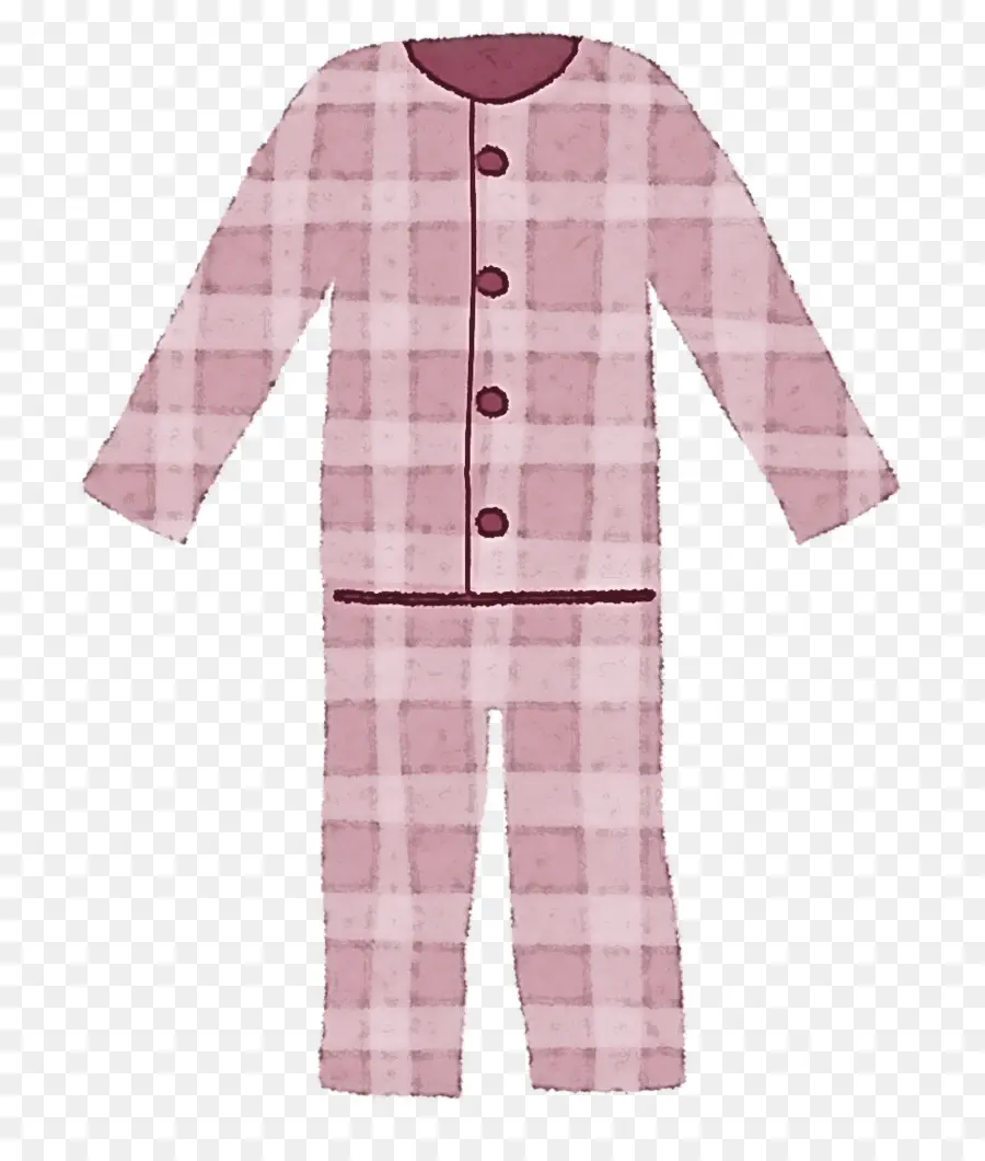 Pijama Rosa，Patrón De Cuadros PNG