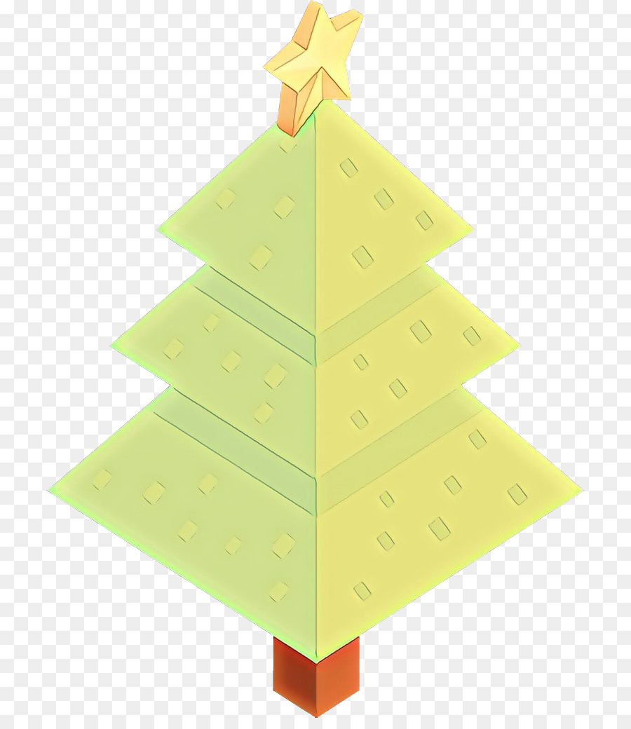 árbol De Navidad Amarillo，Estrella PNG